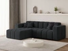 Ecksofa L-Form Links Moderne Ecksofa Loopo Schwarz