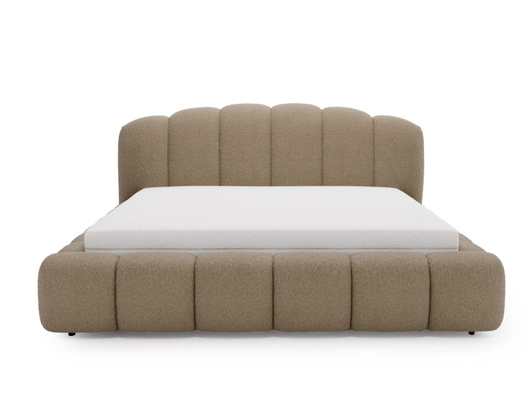 Polsterbett mit Stauraum und Lattenrost 140x200 Cloud Soft Braun