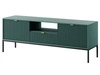 TV-Lowboard mit Schublade und Türen Amber Grün, Schwarz Frame