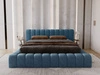 Polsterbett mit Bettkasten und Lattenrost 160x200 Italia Blau