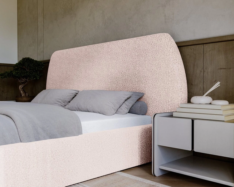 Polsterbett mit Lattenrost 120x200 Blossom - Beige