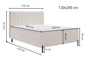 Boxspringbett mit Bettkasten 120x200 Primavera Dunkelgrau