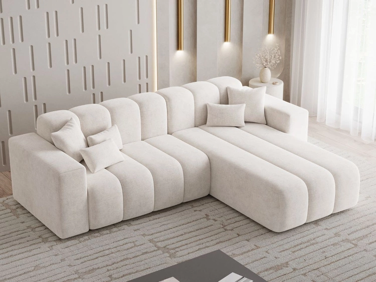 Ecksofa L-Form Rechts Nork Creme