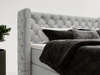 Boxspringbett mit Bettkasten 180x200 Lion Hellgrau