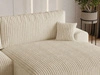 Ecksofa L-Form mit Schlaffunktion und Bettkasten Serene Rechts Beige