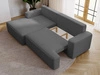 Ecksofa L-Form Links mit Schlaffunktion und Bettkasten California Grau