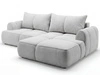 Ecksofa L-Form Rechts mit Schlaffunktion und Bettkasten Bonno Grau