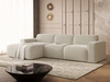 Ecksofa L-Form Links Lavia Bouclé-Stoff Beige