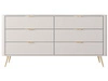 Kommode mit 6 Schubladen Latina Beige