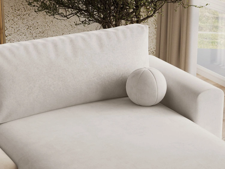 Ecksofa L-Form mit Schlaffunktion und Bettkasten Aurora Hellbeige