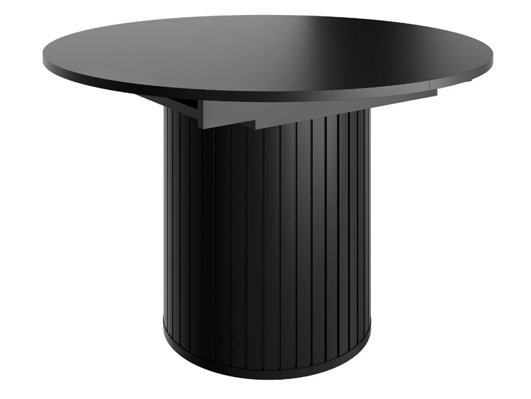 Runde ausziehbarer tisch Soria Schwarz mat