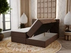 Boxspringbett mit Bettkasten 180x200 Napoli Braun