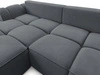 Ecksofa L-Form Links mit Schlaffunktion und Bettkasten Bonno Dunkelgrau