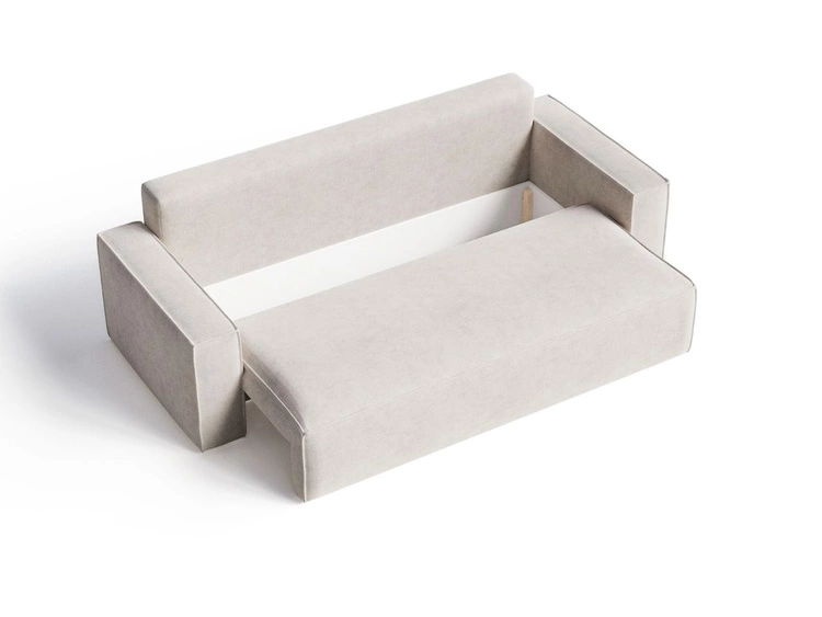 Schlafsofa mit Bettfunktion und Bettkasten Sivra Beige