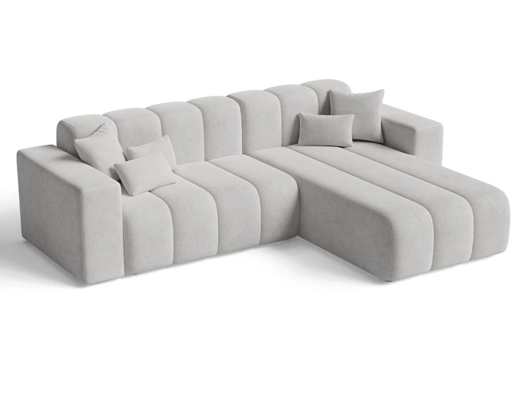 Ecksofa L-Form Rechts Nork Grau