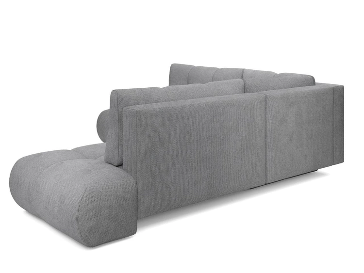 Ecksofa mit Schlaffunktion und Bettkasten Links Kair Grau