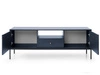 TV-Lowboard mit Schubladen und Türen mit Schwarz Metallbeinen Amor Marineblau
