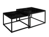 Couchtisch auf schwarzem Gestell Asumi Schwarz Hochglanz 40x46