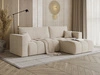 Ecksofa L-Form mit Schlaffunktion und Bettkasten Neva Beige