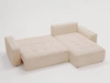 Ecksofa L-Form Rechts mit Schlaffunktion und Bettkasten Portland Beige