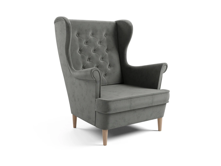 Sessel auf Holzbeinen Oslo II Grau