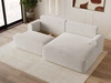 Ecksofa L-Form mit Schlaffunktion und Bettkasten Serene Rechts Hellbeige