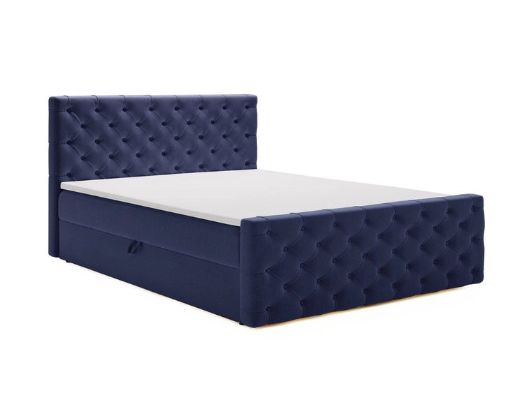 Boxspringbett mit Bettkasten 180x200 Montego Blau