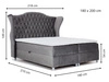 Boxspringbett mit Bettkasten 180x200 Kate Schwarz