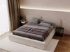 Polsterbett mit Bettkasten und Lattenrost 120x200 Palermo Beige