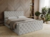 Boxspringbett mit Bettkasten 180x200 Lunaris Hellgrau