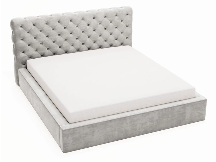 Polsterbett mit Bettkasten und Lattenrost 180x200 Apollo Hellgrau