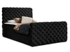 Boxspringbett mit Bettkasten 180x200 Cleo Lux Schwarz