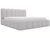 Polsterbett mit Bettkasten und Lattenrost 160x200 Cloud Bouclé-Stoff Hellgrau