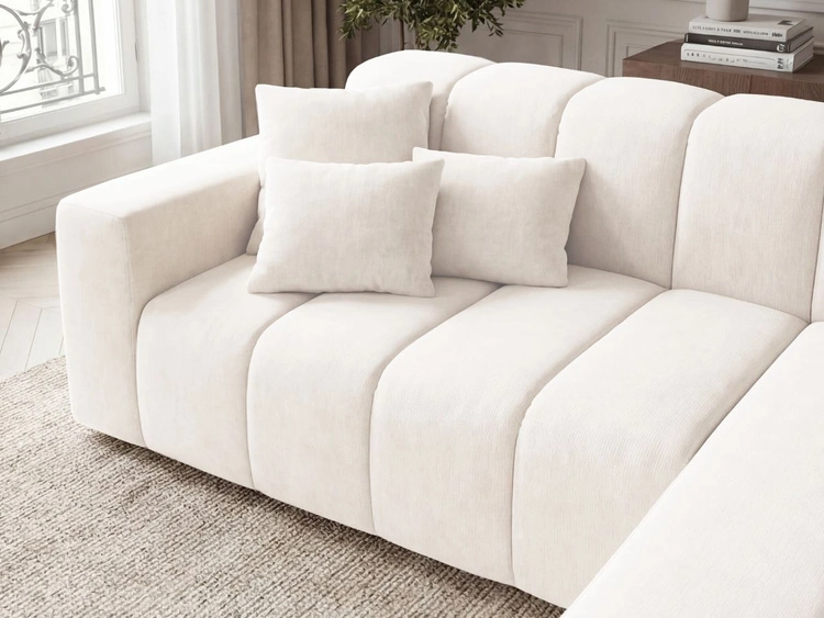 Ecksofa L-Form Rechts Nork Creme