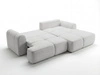 Ecksofa L-Form Rechts mit Schlaffunktion und Bettkasten Bonno Grau