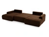 Wohnlandschaft mit Schlaffunktion und Bettkasten Savana Braun