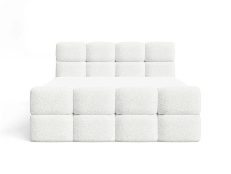 Boxspringbett mit Bettkasten 160x200 Rivon Creme