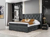 Boxspringbett mit Bettkasten 140x200 Neria Lux Dunkelgrau