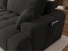 Ecksofa L-Form mit Schlaffunktion und Bettkasten Tulio Links Schwarz