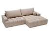 Ecksofa L-Form mit Schlaffunktion und Bettkasten Havi Rechts Beige