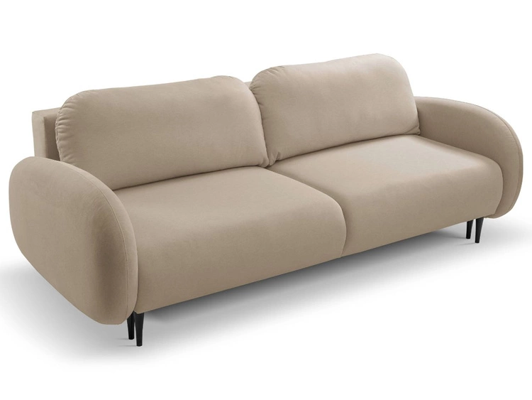 Schlafsofa mit Bettfunktion und Bettkasten Alta Braun