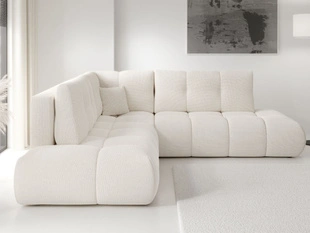 Ecksofa mit Schlaffunktion und Bettkasten Links Kair Beige