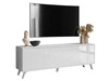 TV-Lowboard mit Türen weiße Füße Vivance Weiß Hochglanz