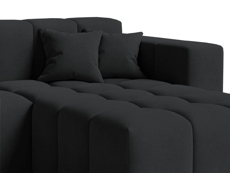 Ecksofa L-Form Rechts Moderne Ecksofa Loopo Schwarz