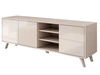 TV-Lowboard mit Türen auf kaschmirfarbenen Füßen Vivance Kaschmir Hochglanz