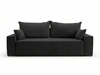 Schlafsofa mit Bettfunktion und Bettkasten Sivra Schwarz
