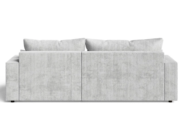 Ecksofa L-Form mit Schlaffunktion und Bettkasten Nivo Grau