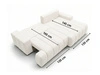 Ecksofa L-Form Rechts mit Schlaffunktion und Bettkasten Caleo Creme