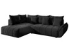 Ecksofa L-Form mit Schlaffunktion und Bettkasten Genoa Anthrazit
