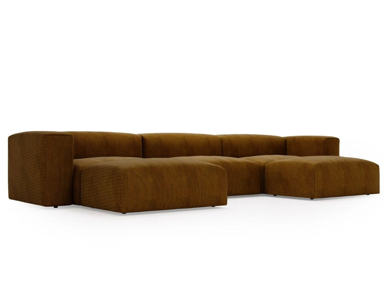 Wohnlandschaft Universell Moderne Cord Ecksofa Landi Honigfarben